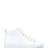 Jones Bootmaker Elenore White Leather Quilted Trainers