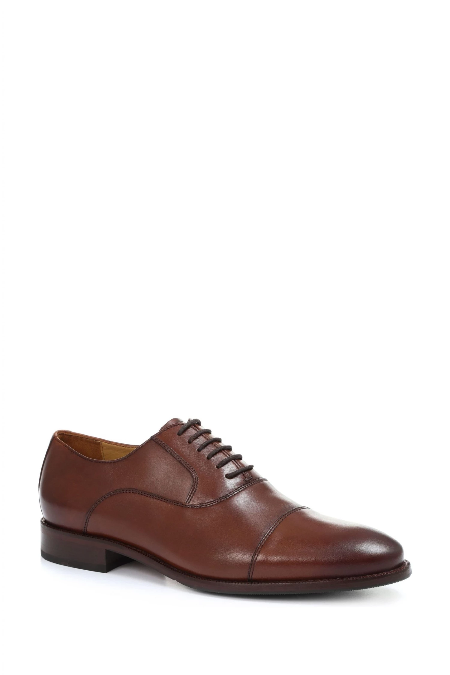 Jones Bootmaker Brown Matthew Men's Leather Oxford Shoes 2 Jones Bootmaker Brown Matthew Men's Leather Oxford Shoes - Image 2