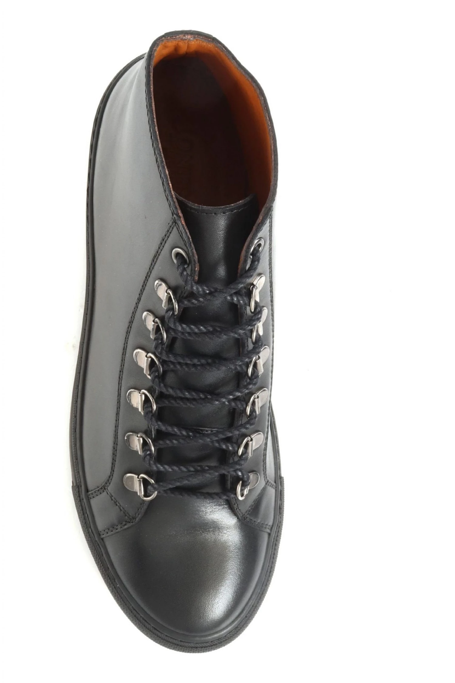 Jones Bootmaker Mens Black Dominico Leather Trainers 4 Jones Bootmaker Mens Black Dominico Leather Trainers - Image 4