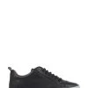 Jones Bootmaker Black Bridget Ladies Leather Lace-Up Trainers