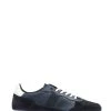 Jones Bootmaker Blue Theo Leather Lace-Up Trainers
