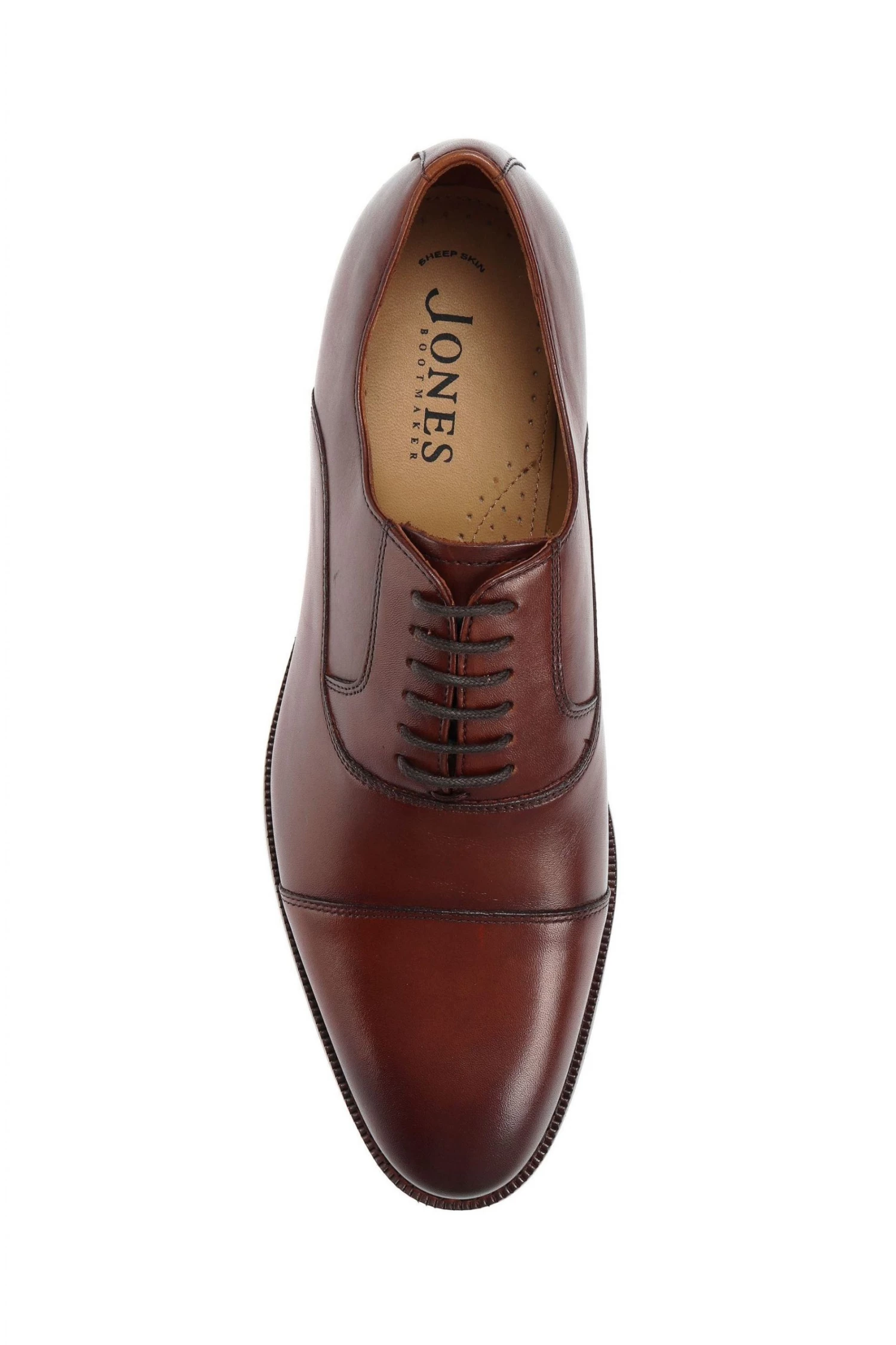 Jones Bootmaker Brown Matthew Men's Leather Oxford Shoes 3 Jones Bootmaker Brown Matthew Men's Leather Oxford Shoes - Image 3