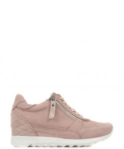 Jones Bootmaker Pink Susetta Leather Trainers