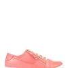 Jones Bootmaker Pink Padova Leather Lace-Up Trainers