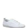 Jones Bootmaker Mens White Sao Paulo Flexible Leather Trainers