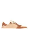 Jones Bootmaker Womens Brown Ashlynn Leather Lace-Up Trainers