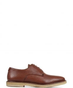 Jones Bootmaker Brown Kip Leather Derby Shoes