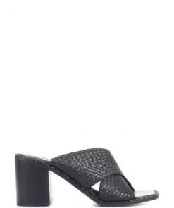 Jones Bootmaker Black Danika Ladies Block Heeled Mules Sandals -Jones Bootmaker Sales unnamed file 2183