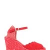 Jones Bootmaker Red Alejandra Espadrille Wedge Sandals