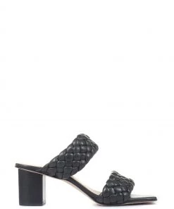 Jones Bootmaker Ladies Black Monte Carlo Block Heeled Mules