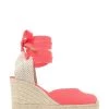 Jones Bootmaker Orange Alyssa Wedge Espadrille Sandals