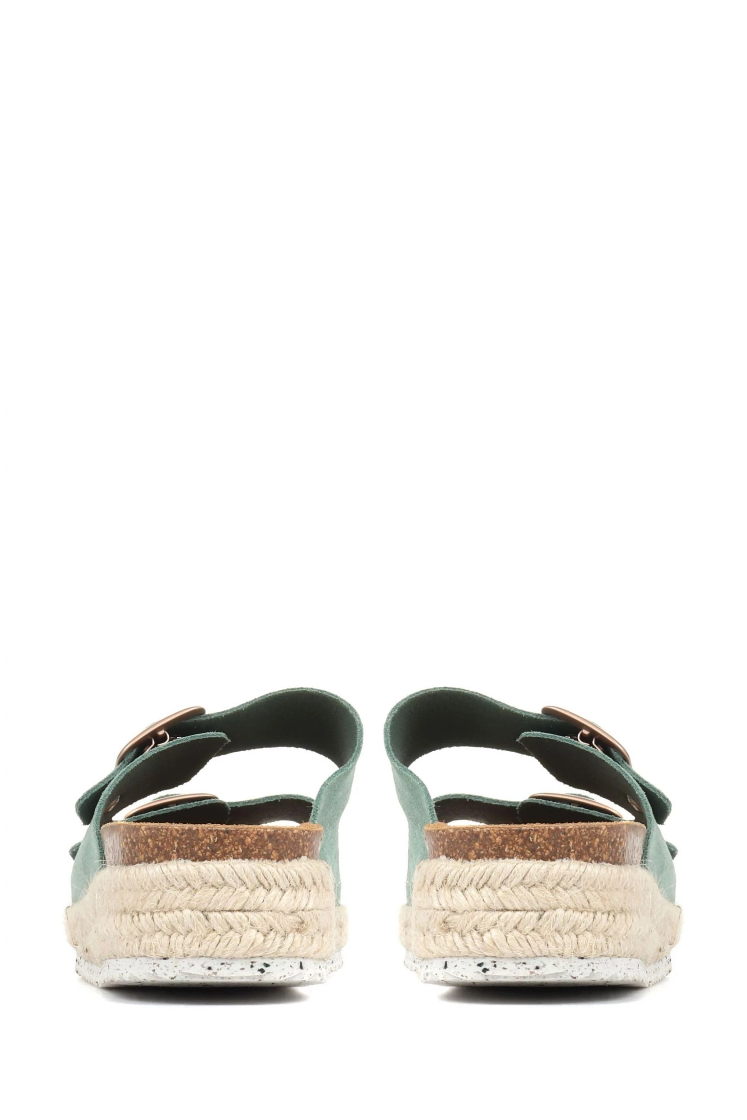 Jones Bootmaker Teal Blue Platform Double Buckle Mules 5 Jones Bootmaker Teal Blue Platform Double Buckle Mules - Image 5