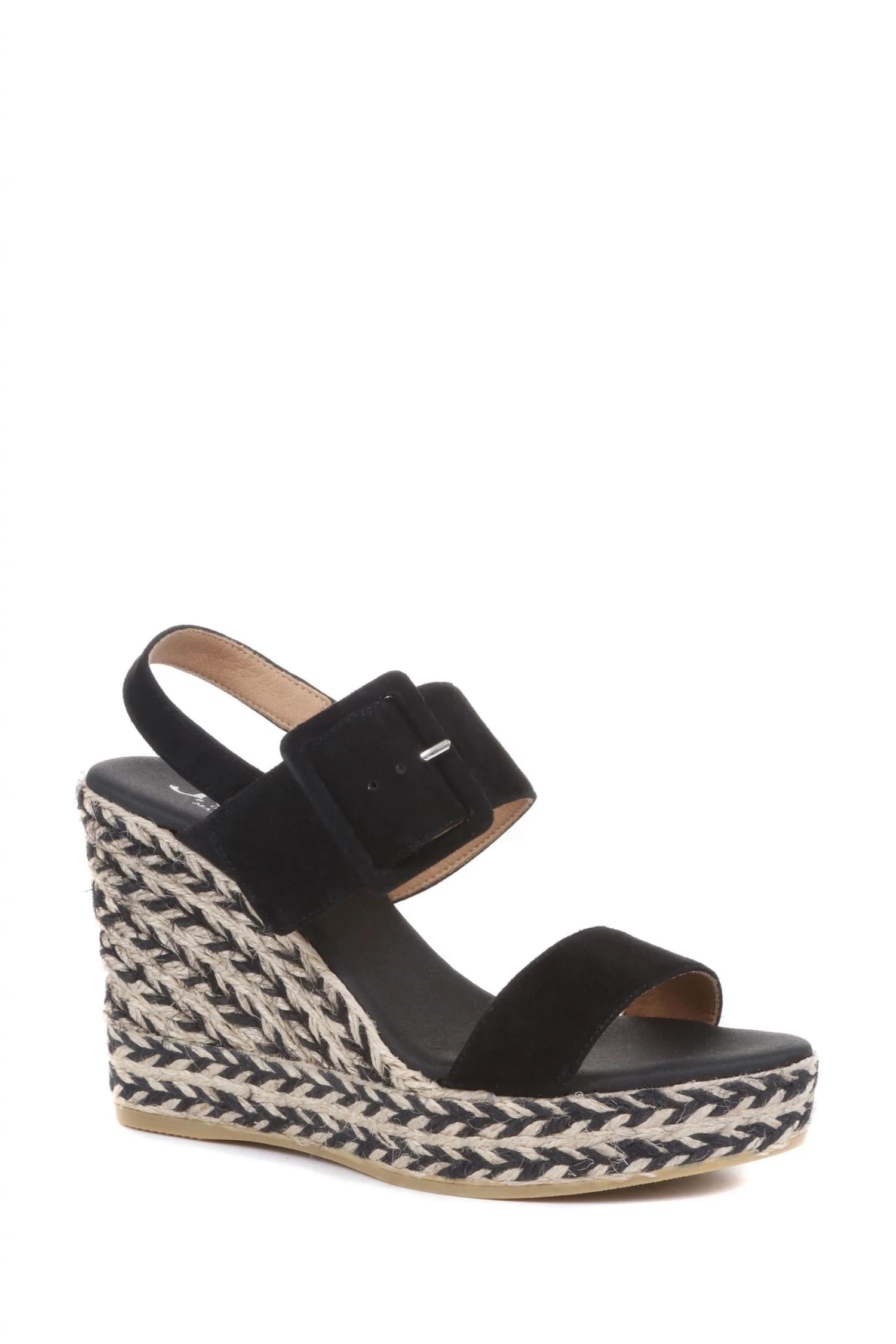 Jones Bootmaker Amerie Black Wedge Sandals 2 Jones Bootmaker Amerie Black Wedge Sandals - Image 2