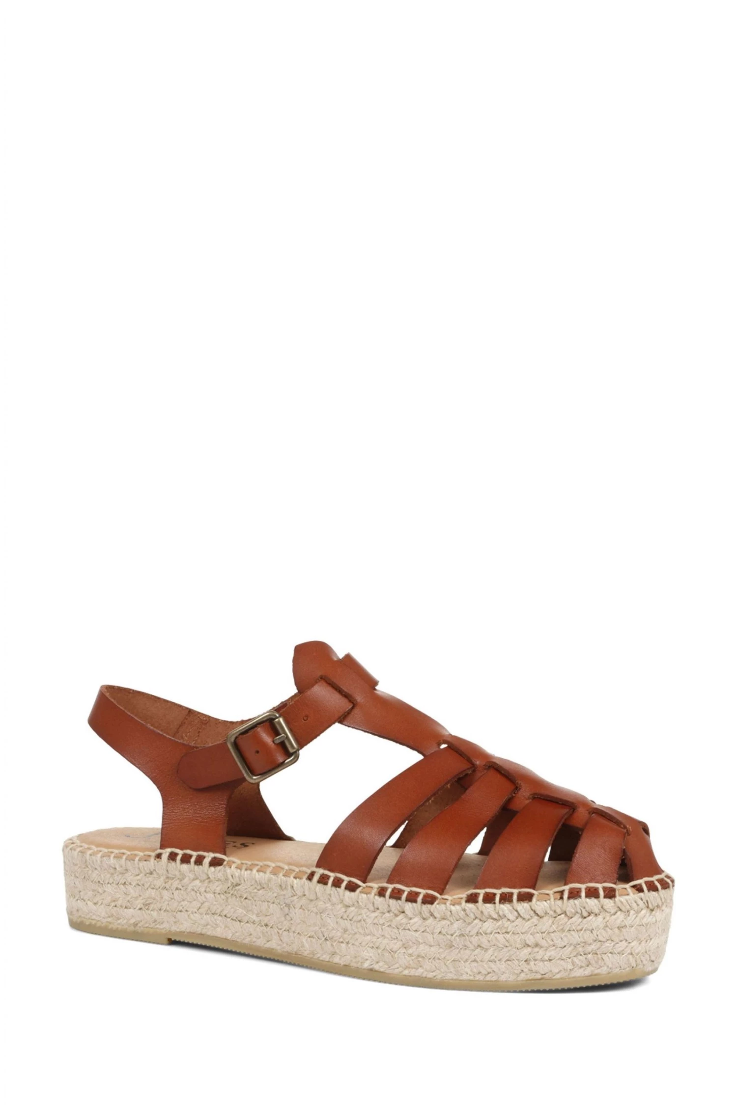 Jones Bootmaker Adelynn Tan Brown Platform Espadrille Sandals 2 Jones Bootmaker Adelynn Tan Brown Platform Espadrille Sandals - Image 2