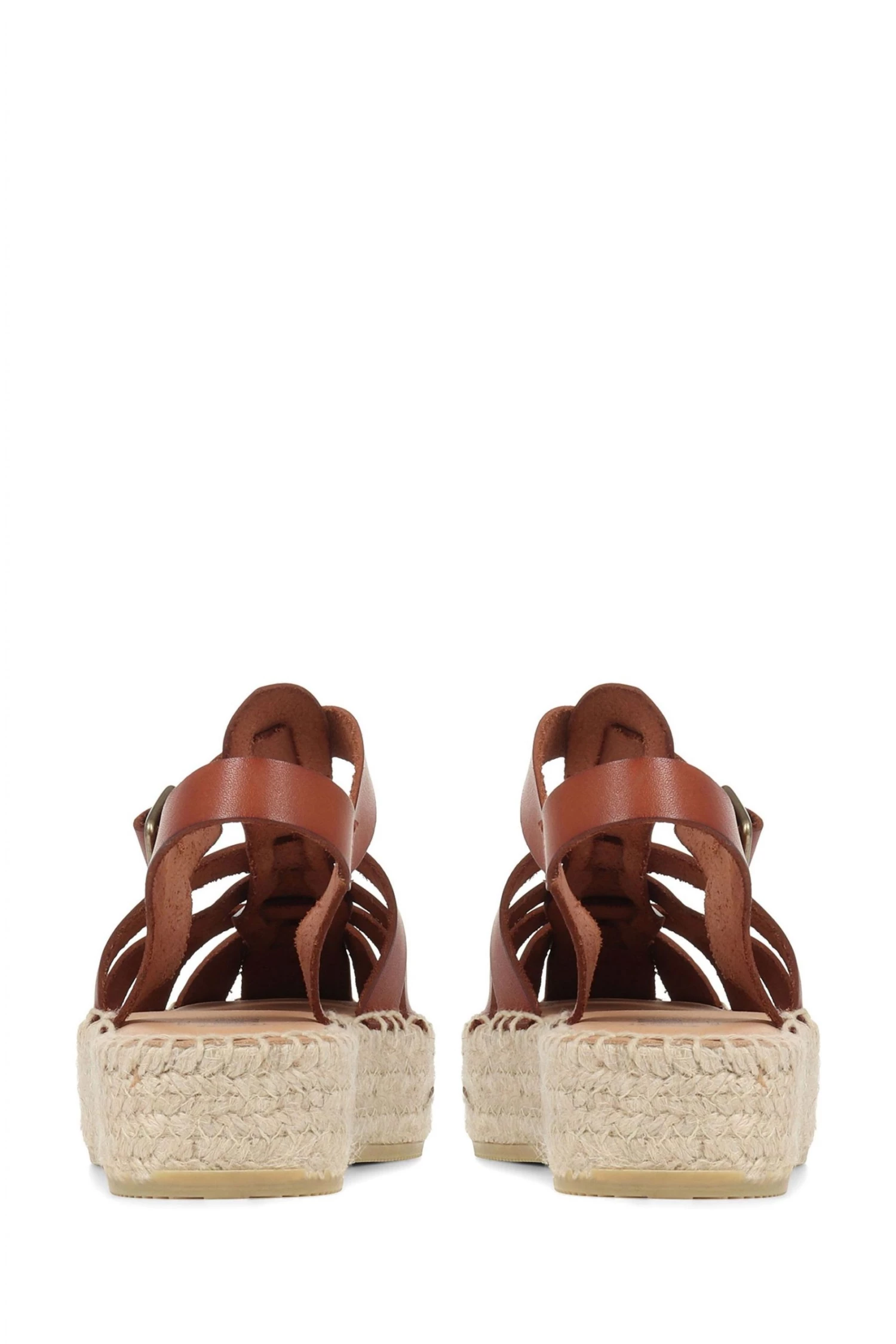 Jones Bootmaker Adelynn Tan Brown Platform Espadrille Sandals 3 Jones Bootmaker Adelynn Tan Brown Platform Espadrille Sandals - Image 3