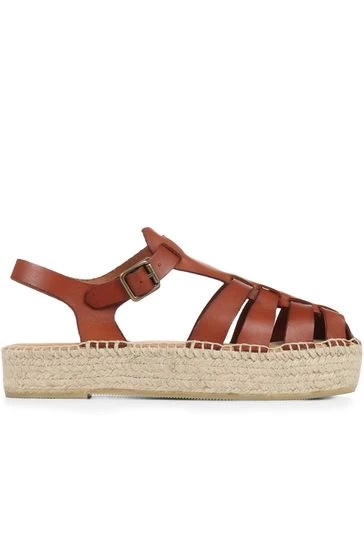 Jones Bootmaker Adelynn Tan Brown Platform Espadrille Sandals 6 Jones Bootmaker Adelynn Tan Brown Platform Espadrille Sandals - Image 6