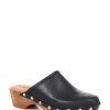 Jones Bootmaker Black Bronx Ladies Leather Clogs