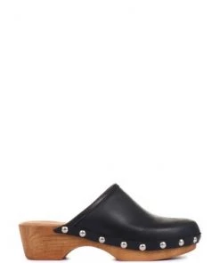 Jones Bootmaker Black Bronx Ladies Leather Clogs -Jones Bootmaker Sales unnamed file 2279