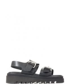 Jones Bootmaker Black Madalynn Dual Strap Chunky Sandals -Jones Bootmaker Sales unnamed file 2284