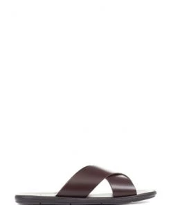 Jones Bootmaker Brown Eli Men's Leather Slider Sandals -Jones Bootmaker Sales unnamed file 2302