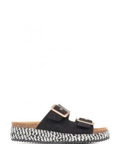 Jones Bootmaker Tammy Black Double Buckle Mule Sandals -Jones Bootmaker Sales unnamed file 2314