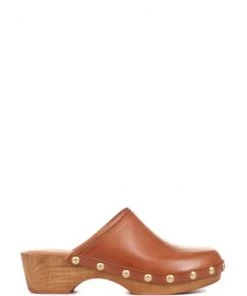 Jones Bootmaker Tan Bronx Ladies Leather Clogs -Jones Bootmaker Sales unnamed file 2337
