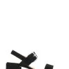 Jones Bootmaker Charlee Black Leather Block Heel Sandals