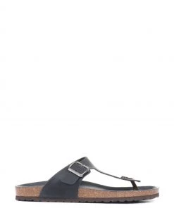 Jones Bootmaker Mens Blue Woodside Leather Toe Post Sandals