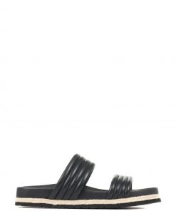 Jones Bootmaker Ladies Black Lenora Leather Mule Sandals