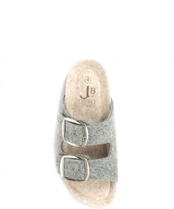 Jones Bootmaker Grey Lexi Womens Dual Strap Mules -Jones Bootmaker Sales unnamed file 2445 scaled
