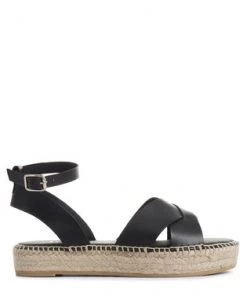 Jones Bootmaker Ladies Black Agnes Leather Flatform Sandals -Jones Bootmaker Sales unnamed file 2495