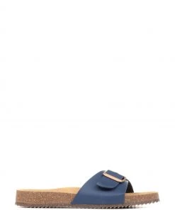 Jones Bootmaker Blue Trixi Vegan Mule Sandals