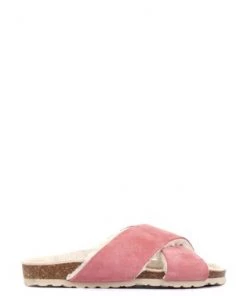 Jones Bootmaker Pink Lacy Ladies Suede Mules -Jones Bootmaker Sales unnamed file 2544