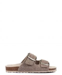 Jones Bootmaker Brown Lexi Womens Dual Strap Mules