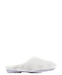 Jones Bootmaker Grey Faux-Fur Slip-On Slippers