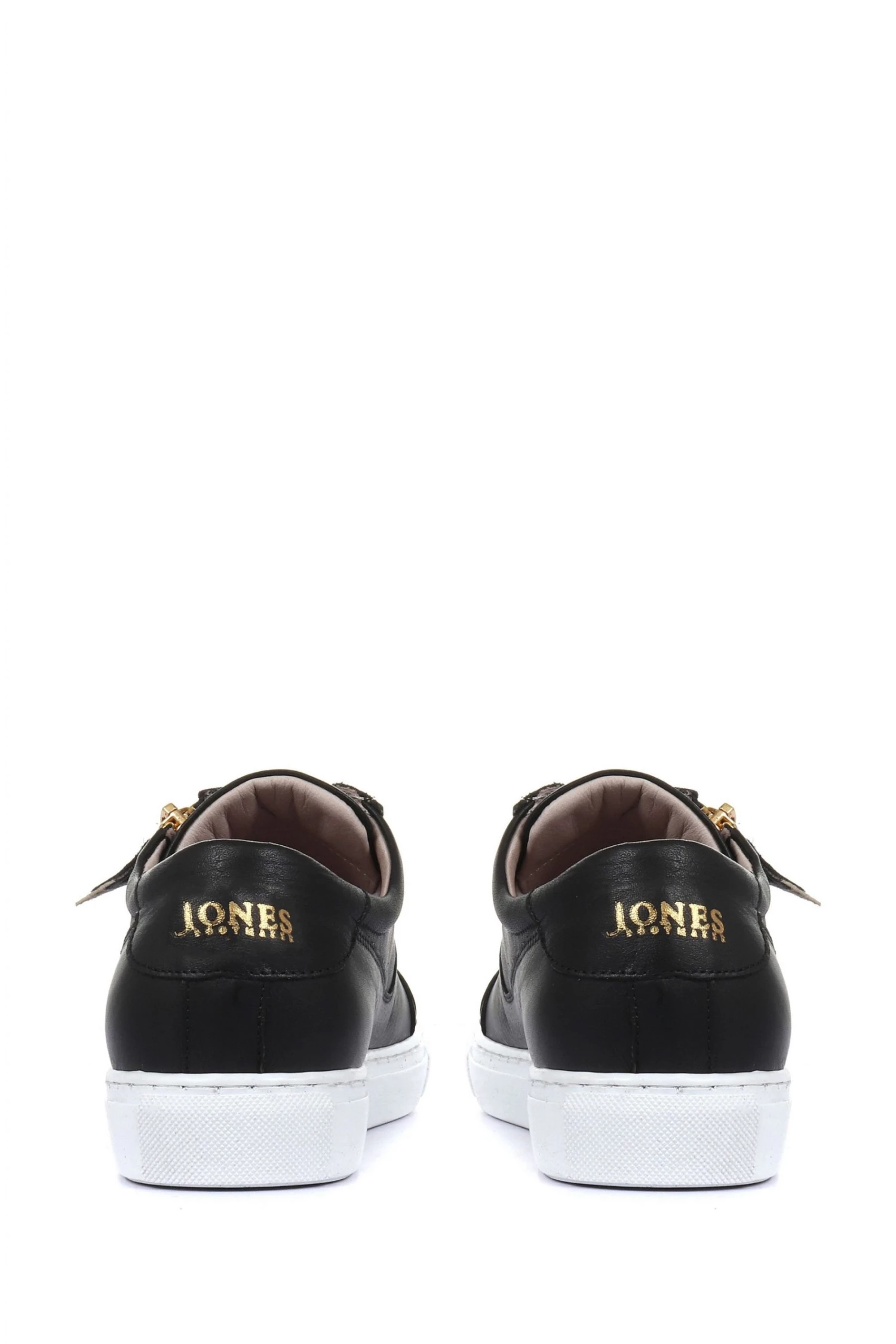 Jones Bootmaker Black Padova Ladies Leather Lace-Up Trainers 4 Jones Bootmaker Black Padova Ladies Leather Lace-Up Trainers - Image 4