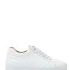 Jones Bootmaker White Amira Leather Platform Trainers