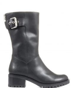Jones Bootmaker Womens Black Lacee Leather Calf Boots