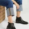 Jones Bootmaker Black Khloe Goodyear Welted Leather Ladies Chelsea Boots
