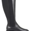 Jones Bootmaker Womens Black Darline Leather Knee High Boots