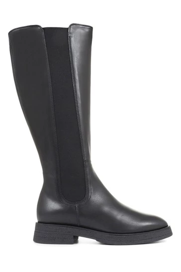 Jones Bootmaker Womens Black Darline Leather Knee High Boots 6 Jones Bootmaker Womens Black Darline Leather Knee High Boots - Image 6