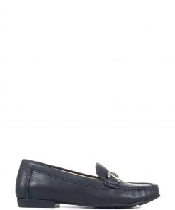 Jones Bootmaker Blue 24-7 Gabriela Leather Wide Fit Loafers