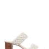 Jones Bootmaker Ladies Cream Monte Carlo Block Heeled Mules