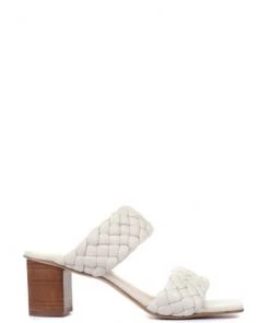 Jones Bootmaker Ladies Cream Monte Carlo Block Heeled Mules -Jones Bootmaker Sales unnamed file 2702