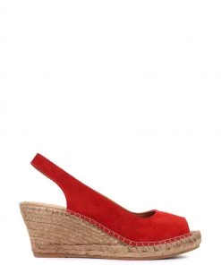 Jones Bootmaker Red Rosanna Slingback Wedges