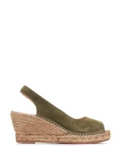 Jones Bootmaker Green Rosanna Slingback Wedges -Jones Bootmaker Sales unnamed file 2749
