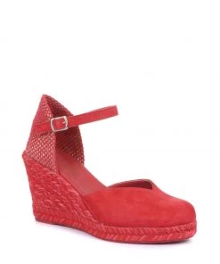 Jones Bootmaker Ladies Red Arabella Leather Wedge Sandals -Jones Bootmaker Sales unnamed file 2784 scaled