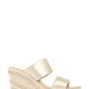 Jones Bootmaker Gold Amabelle Wedge Mule Sandals