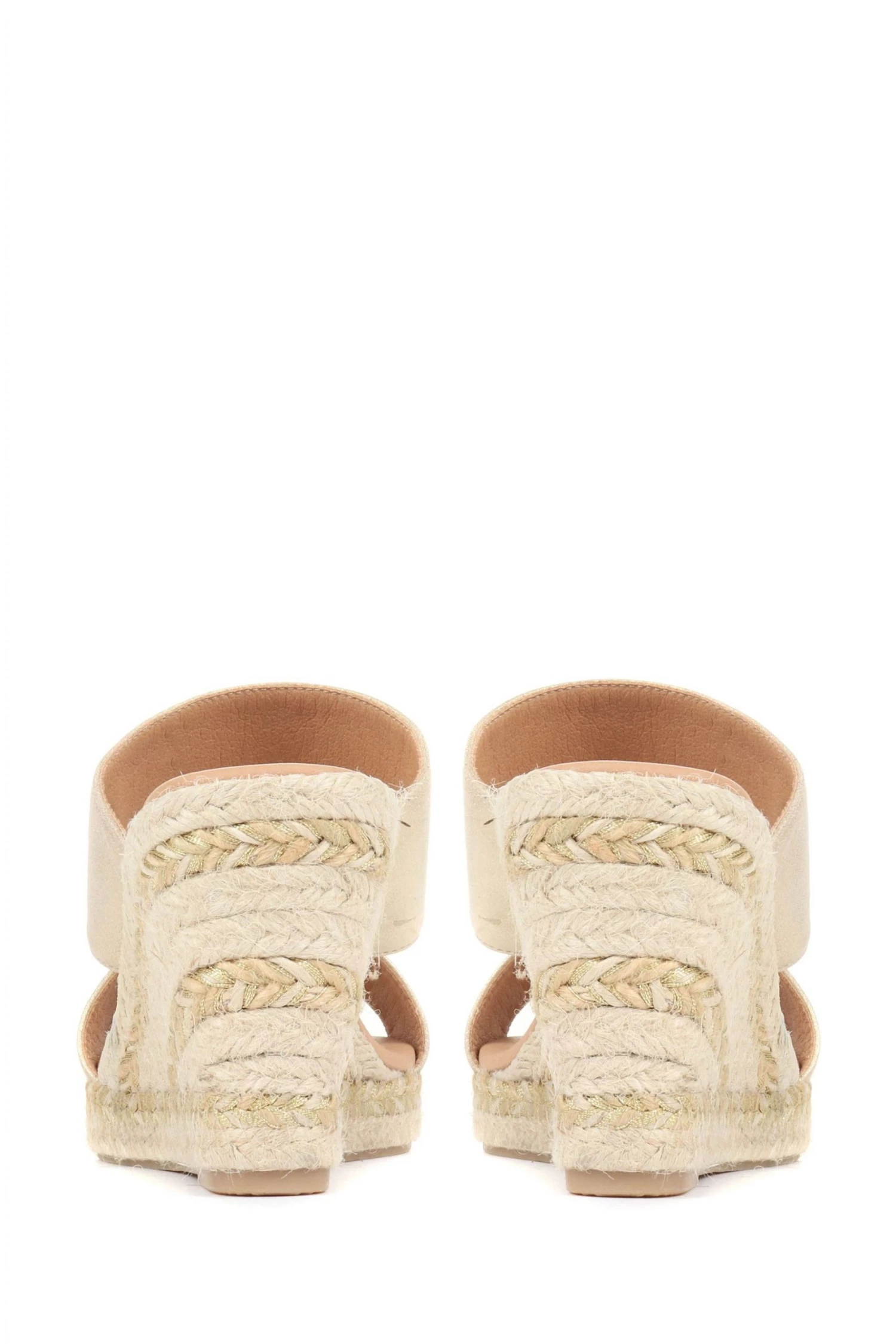 Jones Bootmaker Gold Amabelle Wedge Mule Sandals 3 Jones Bootmaker Gold Amabelle Wedge Mule Sandals - Image 3