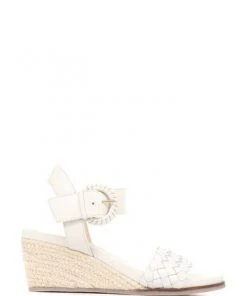 Jones Bootmaker Ladies White Luana Leather Wedge Sandals -Jones Bootmaker Sales unnamed file 2820